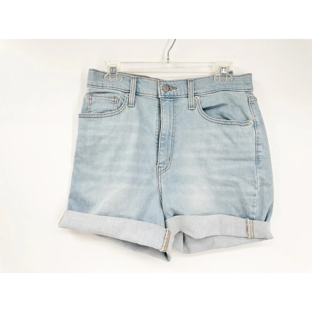 Levi's Denim Shorts Womens 29 Light Wash High Waisted Cut Off Taper